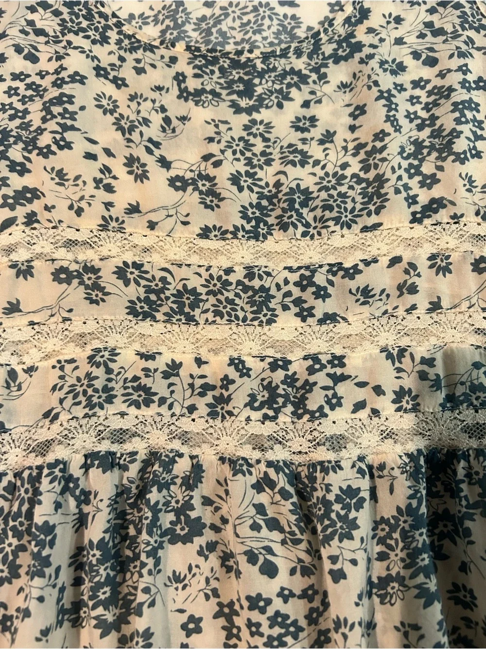 Free People Floral Trapeze Slip-Tunic M